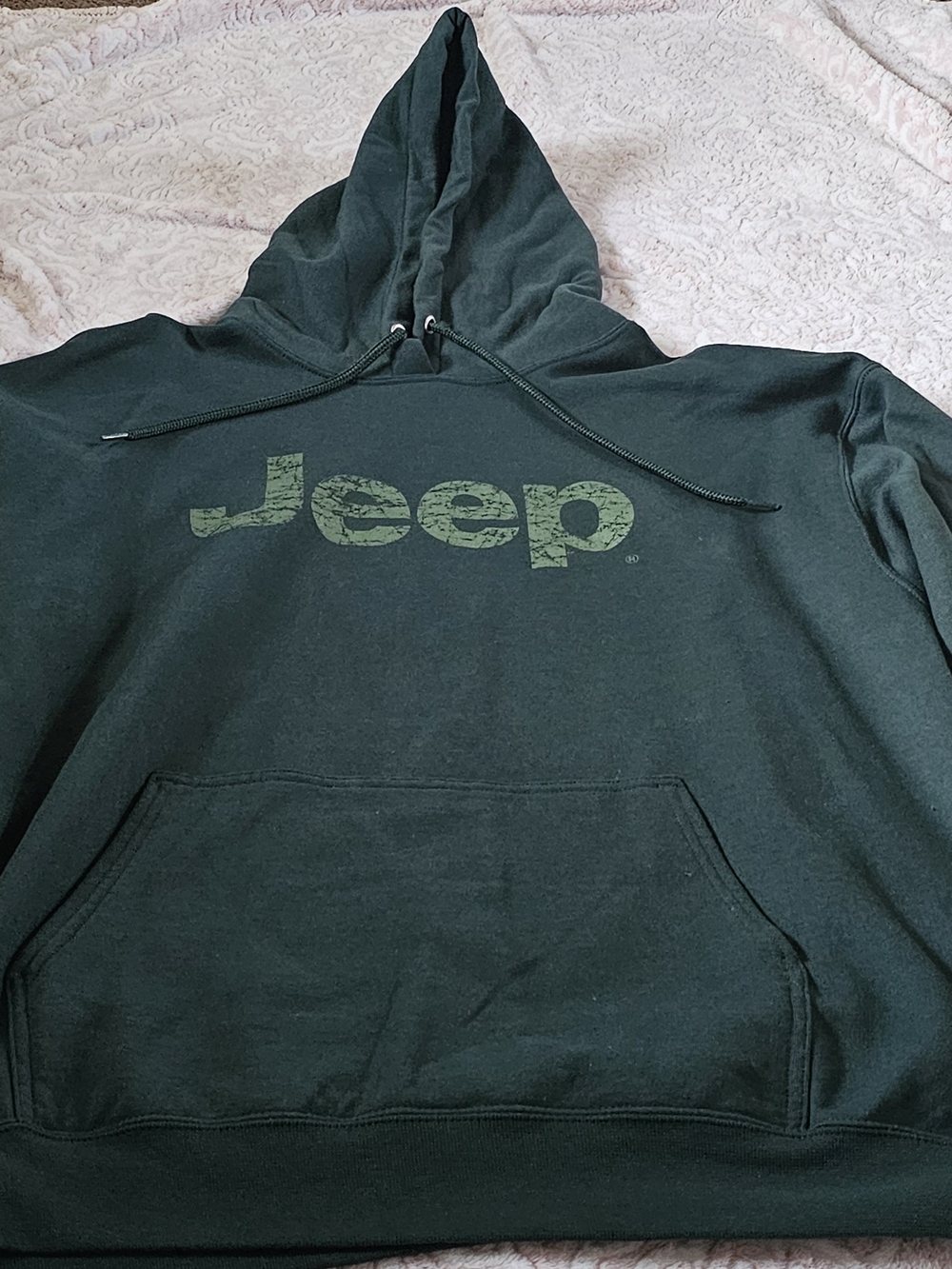 Jeep Logo Hoodie in Dark Forest Green